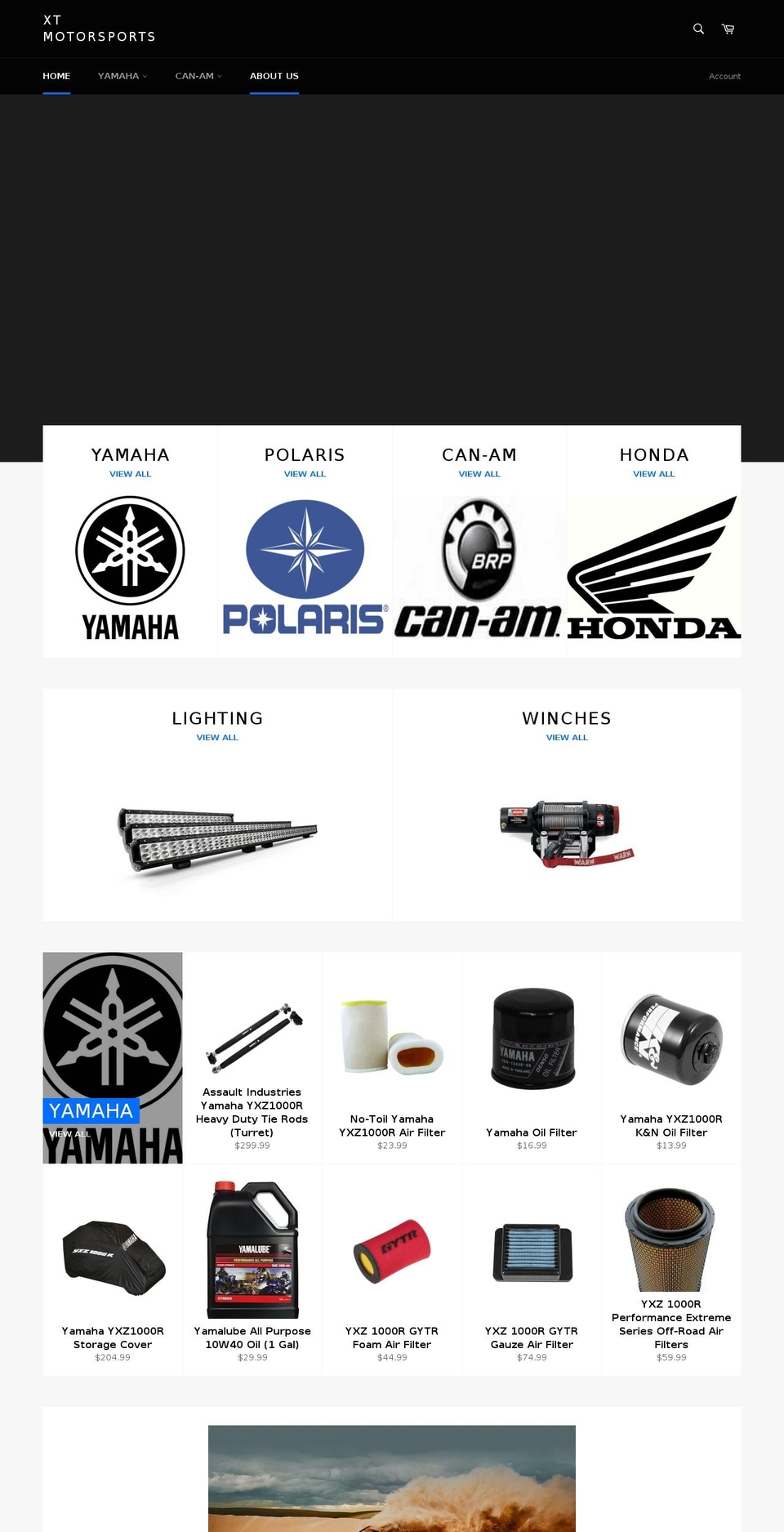 xtmotorsports.com — Shopify storefront screenshot