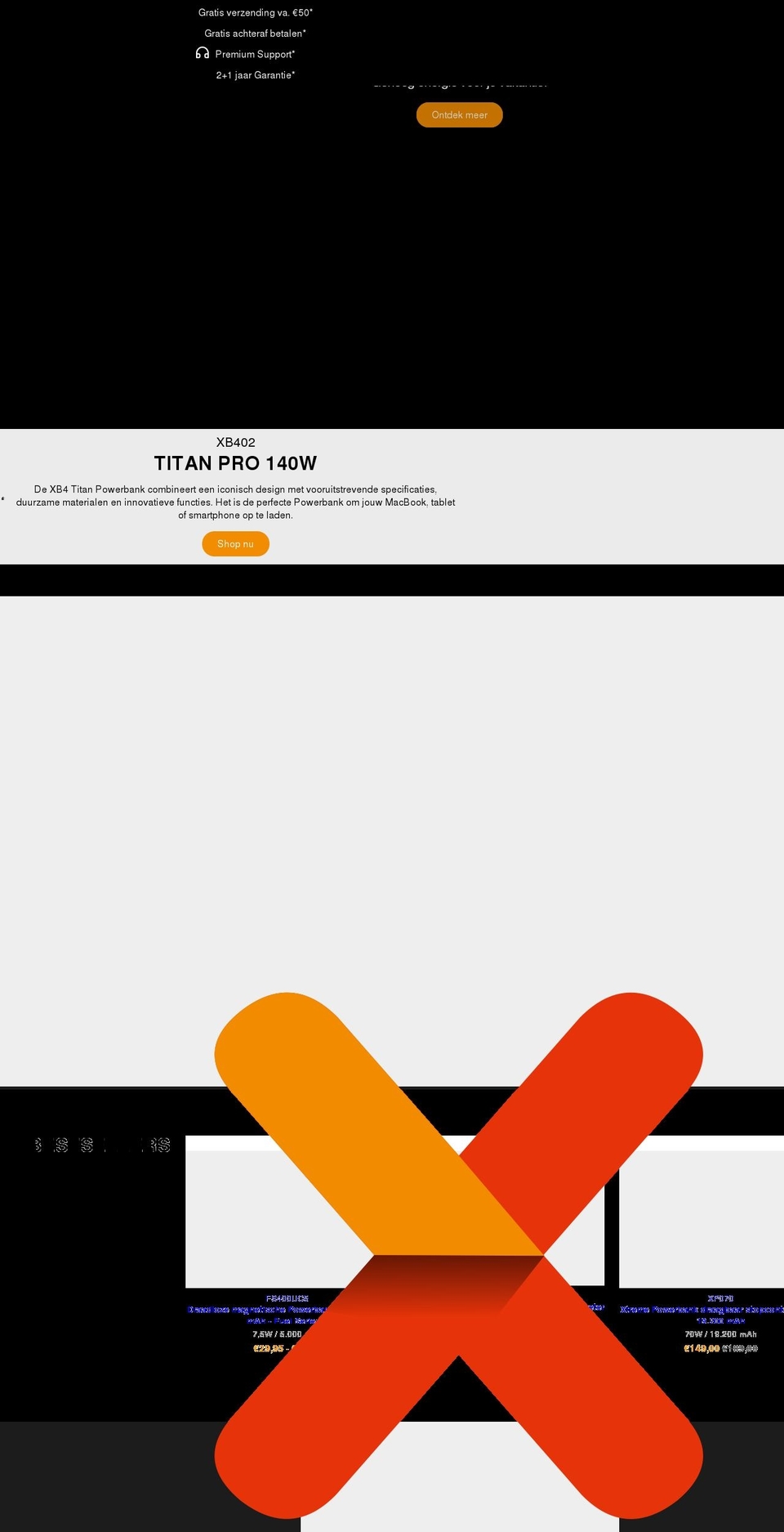 xtorm.nl shopify website screenshot