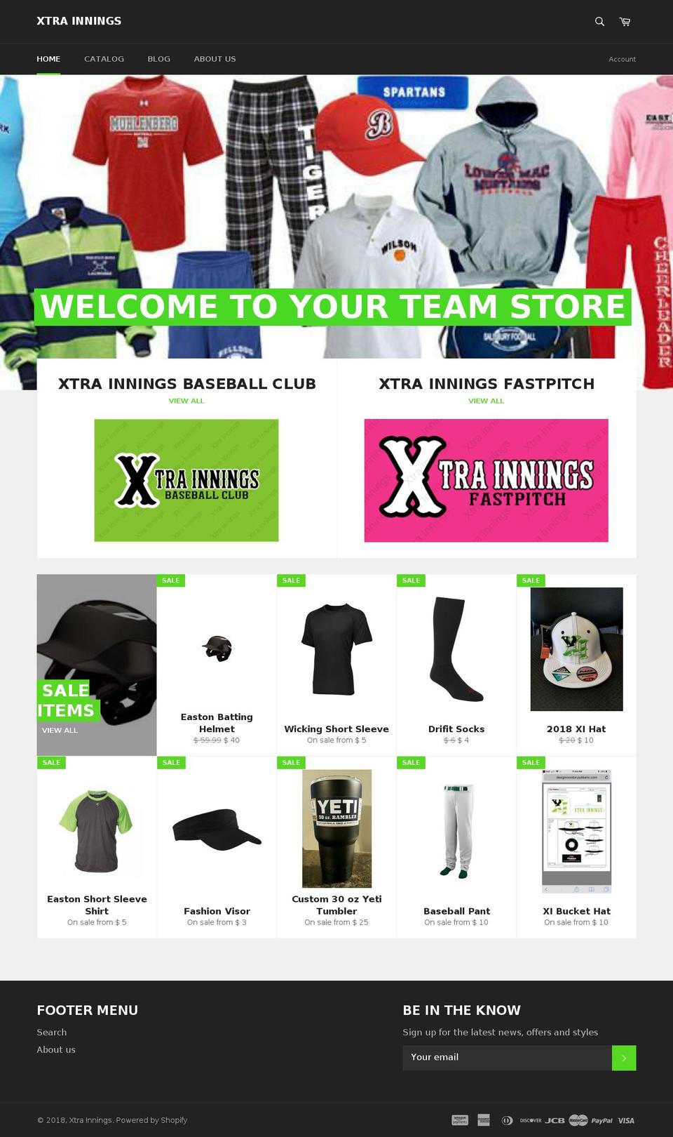 xtrainningsonlinestore.com shopify website screenshot