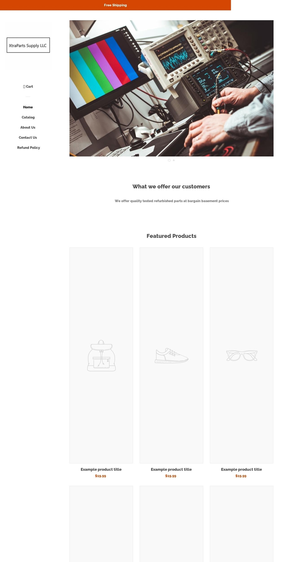 xtrapartssupply.com — Shopify storefront screenshot