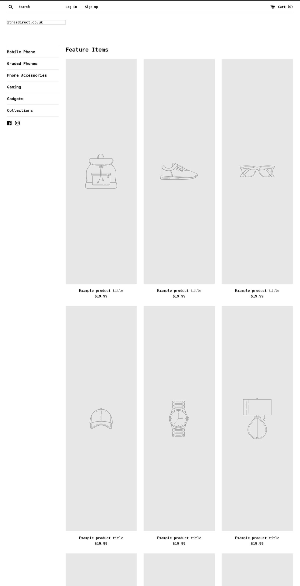 xtrasdirect.co.uk shopify website screenshot