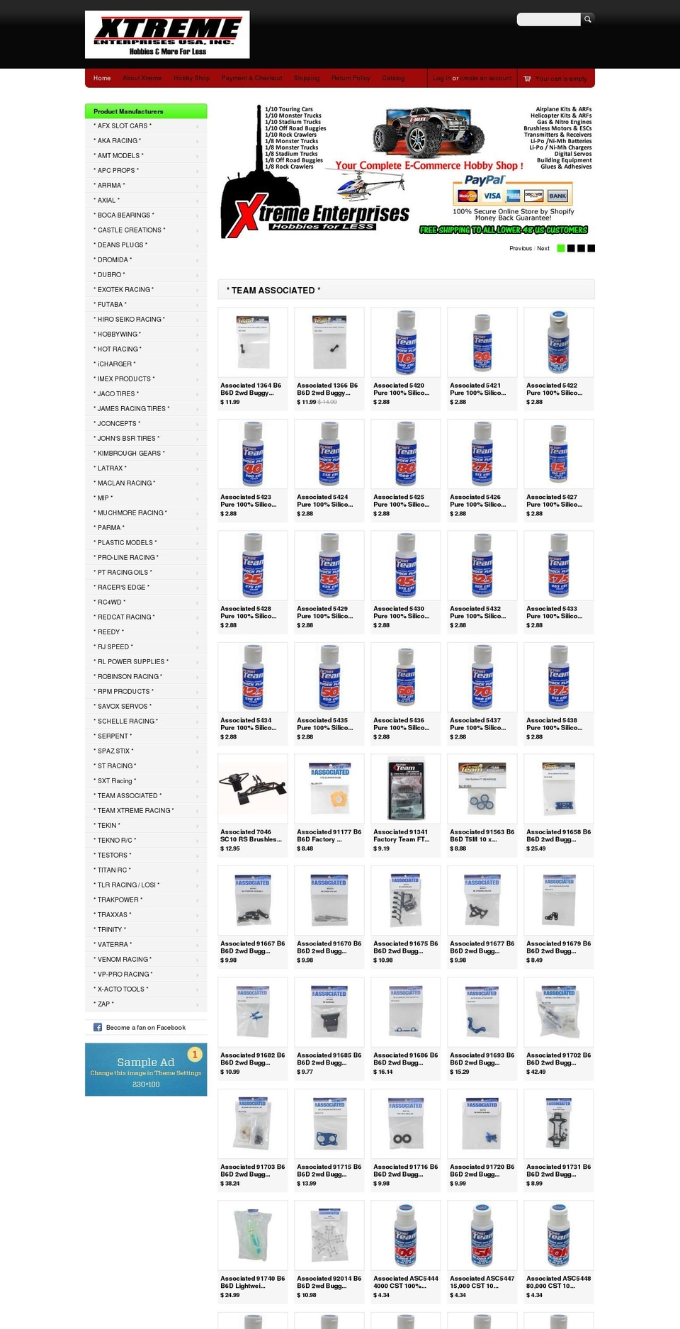 xtreme-enterprises-usa.com shopify website screenshot