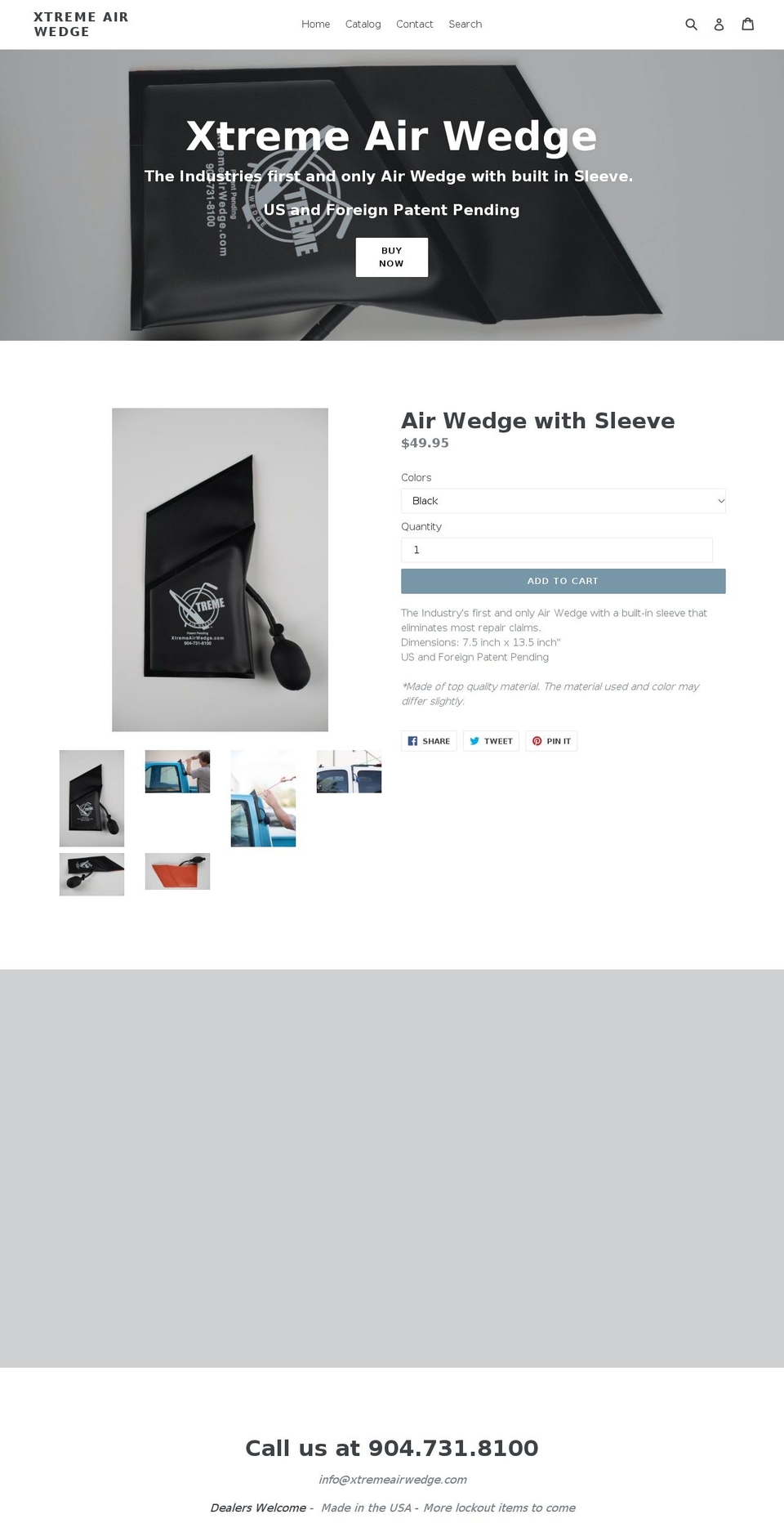 xtremeairwedge.com — Shopify storefront screenshot