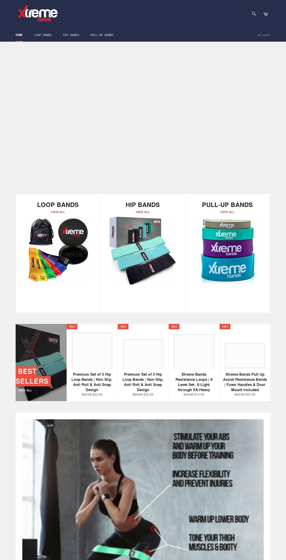 xtremebands.myshopify.com shopify website screenshot