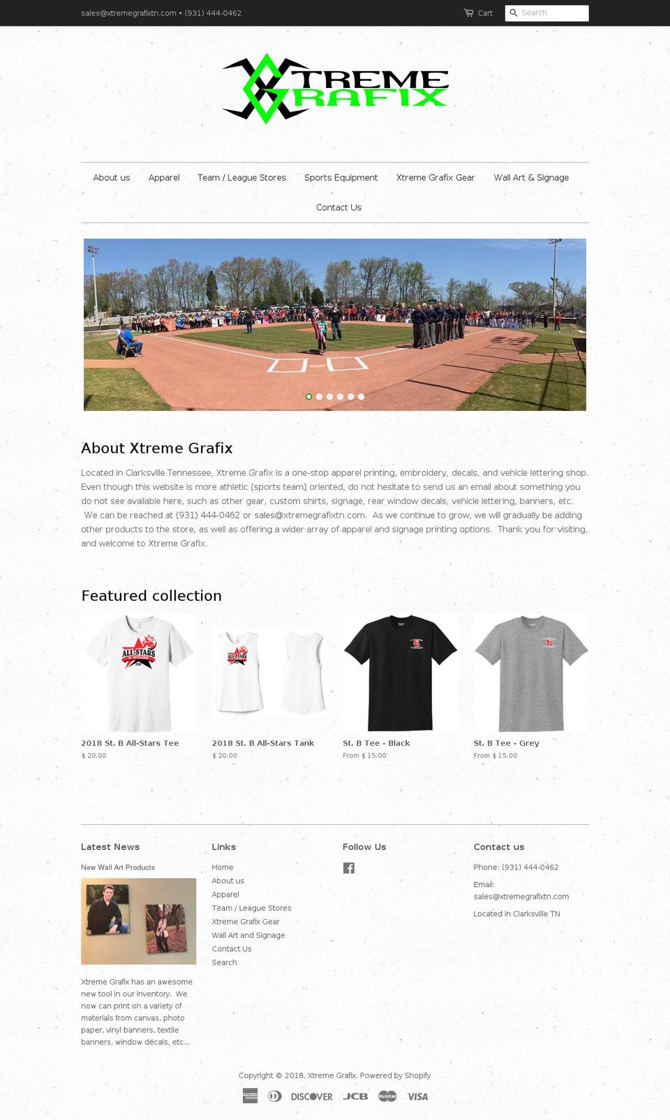 xtremegrafixtn.com — Shopify storefront screenshot