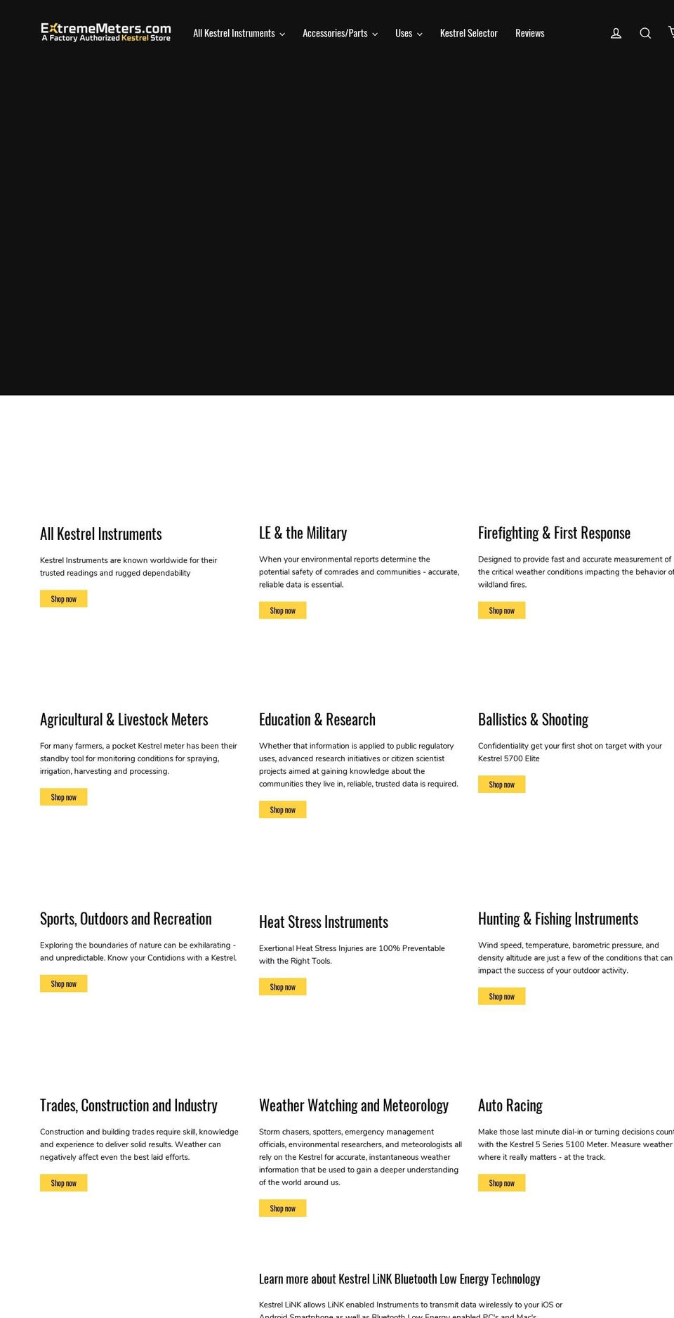xtrememeters.com — Shopify storefront screenshot