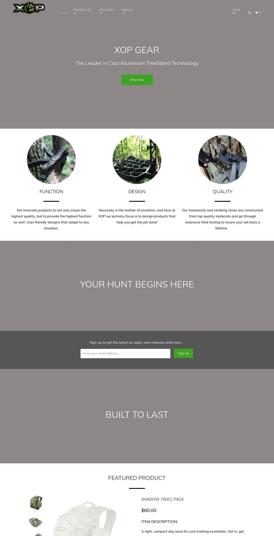 xtremeoutdoorproducts.com — Shopify storefront screenshot