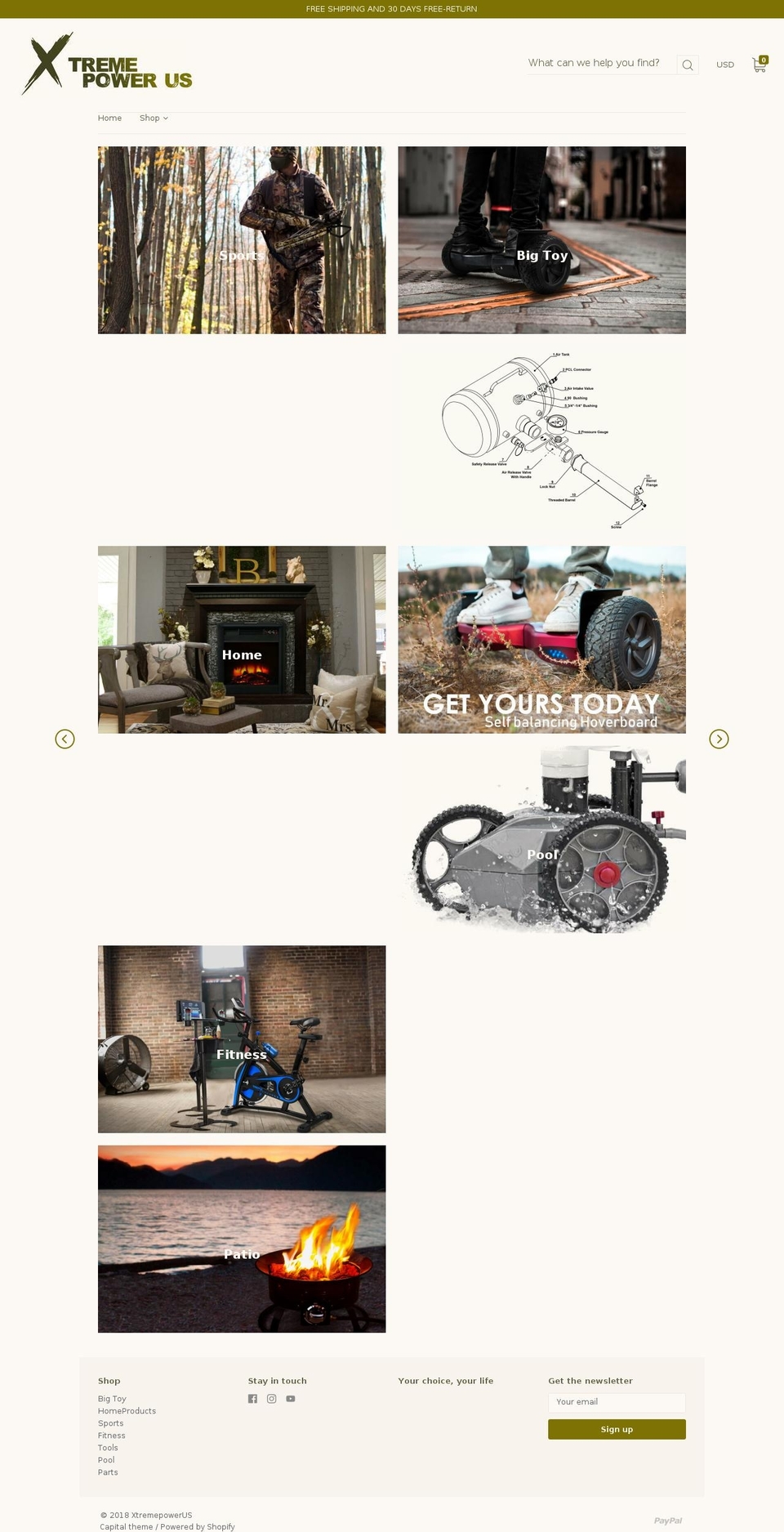 xtremepowerusa.com shopify website screenshot