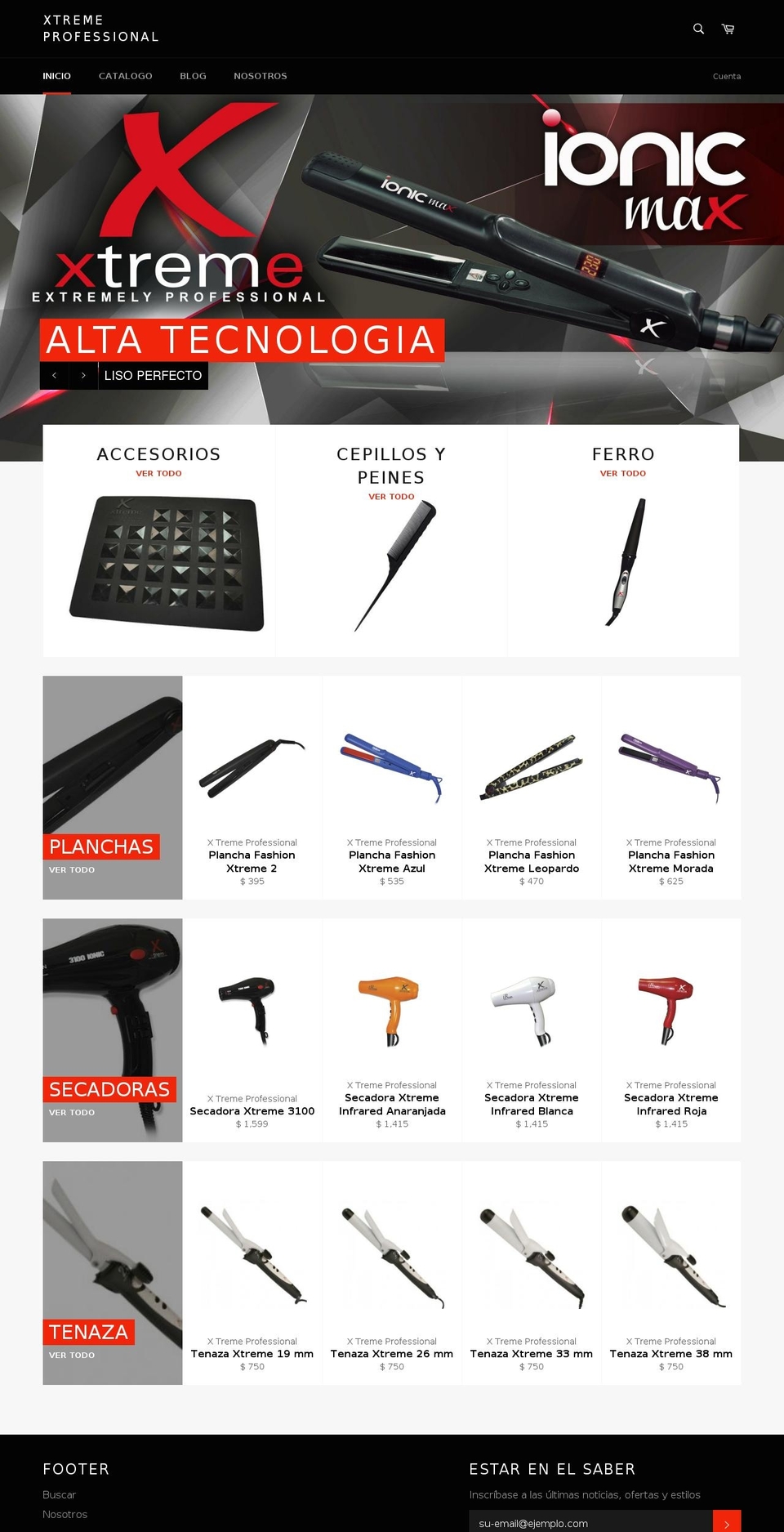 xtremeprofessional.com shopify website screenshot