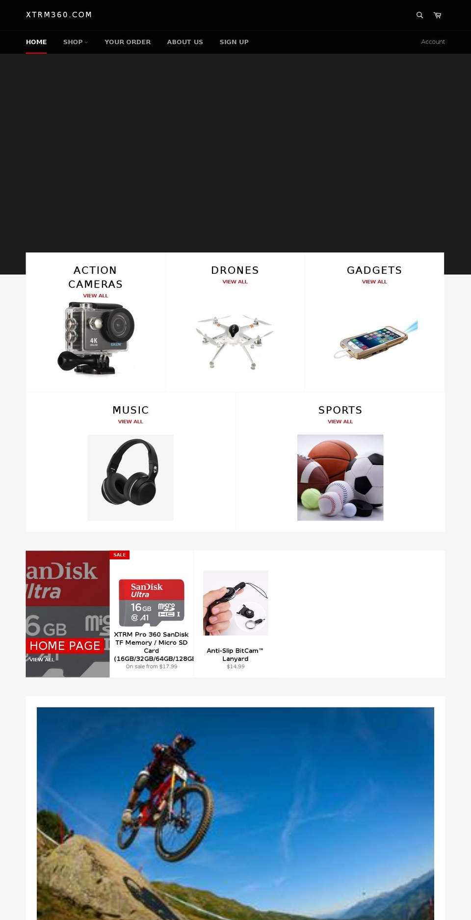 xtrm360.com — Shopify storefront screenshot
