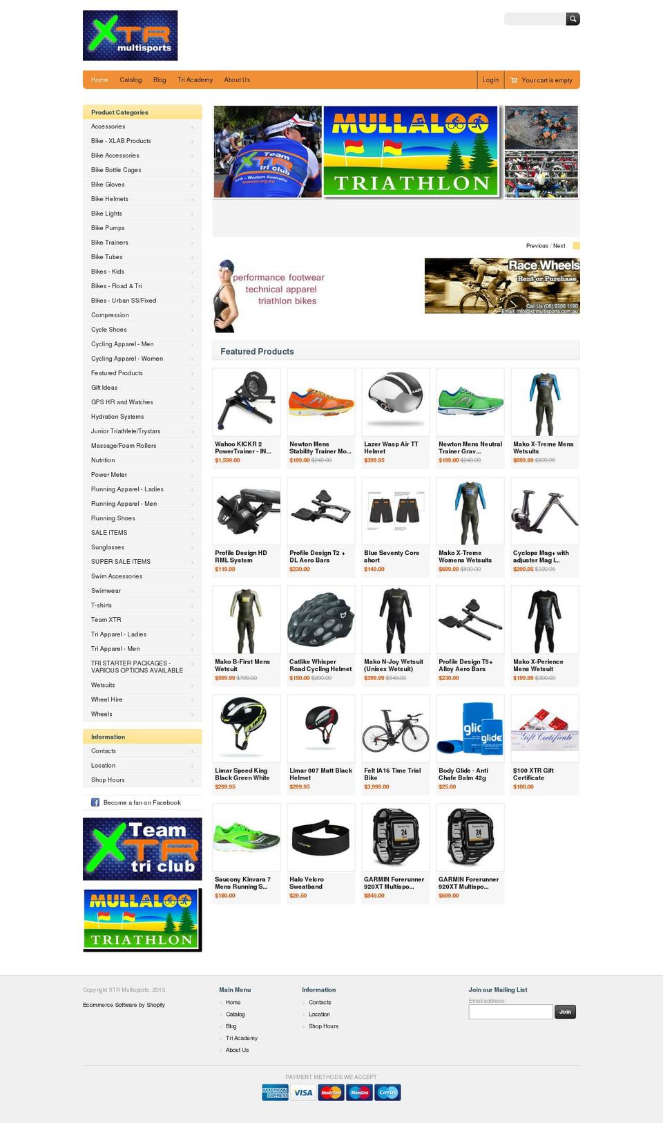 xtrmultisports.com.au shopify website screenshot
