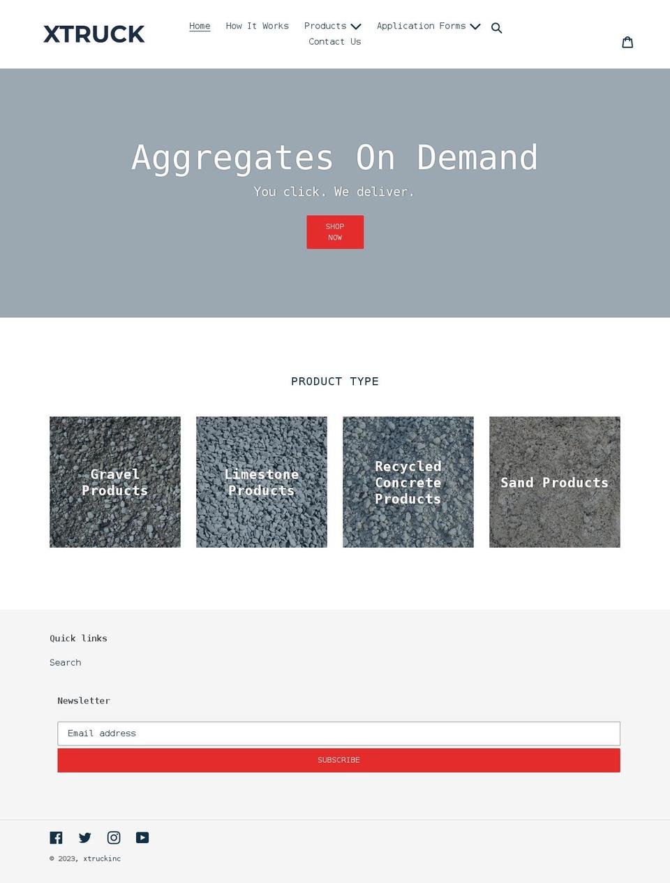 xtruck.com shopify website screenshot