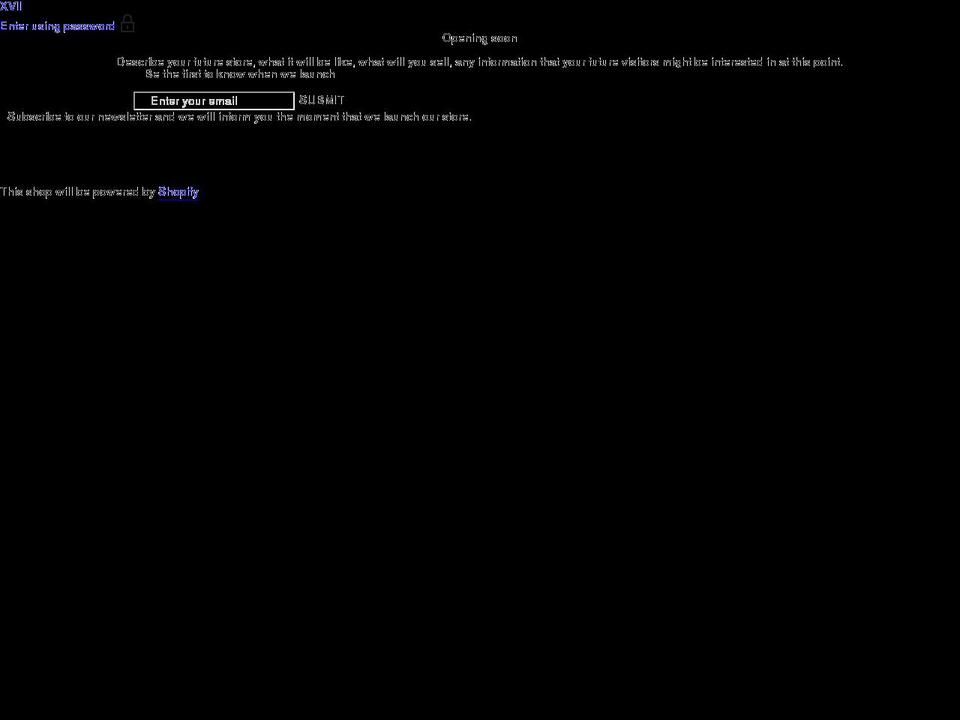 xvii.shop shopify website screenshot
