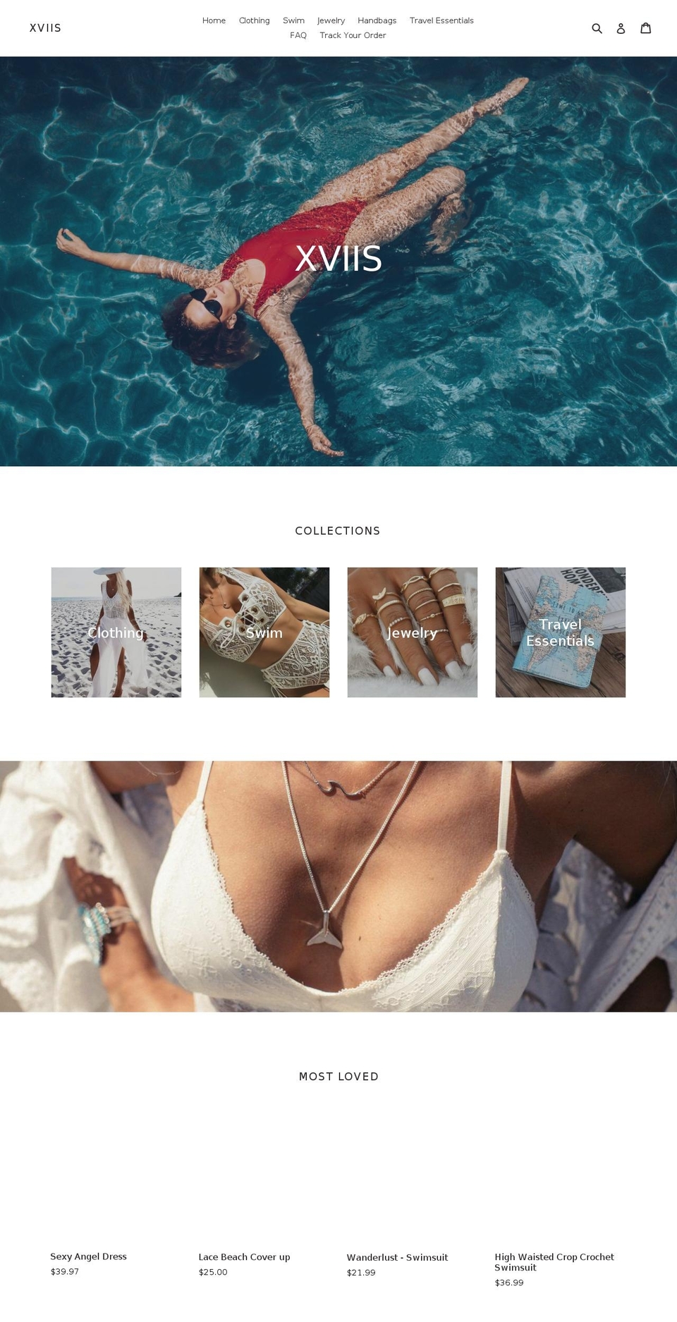 xviis.com — Shopify storefront screenshot