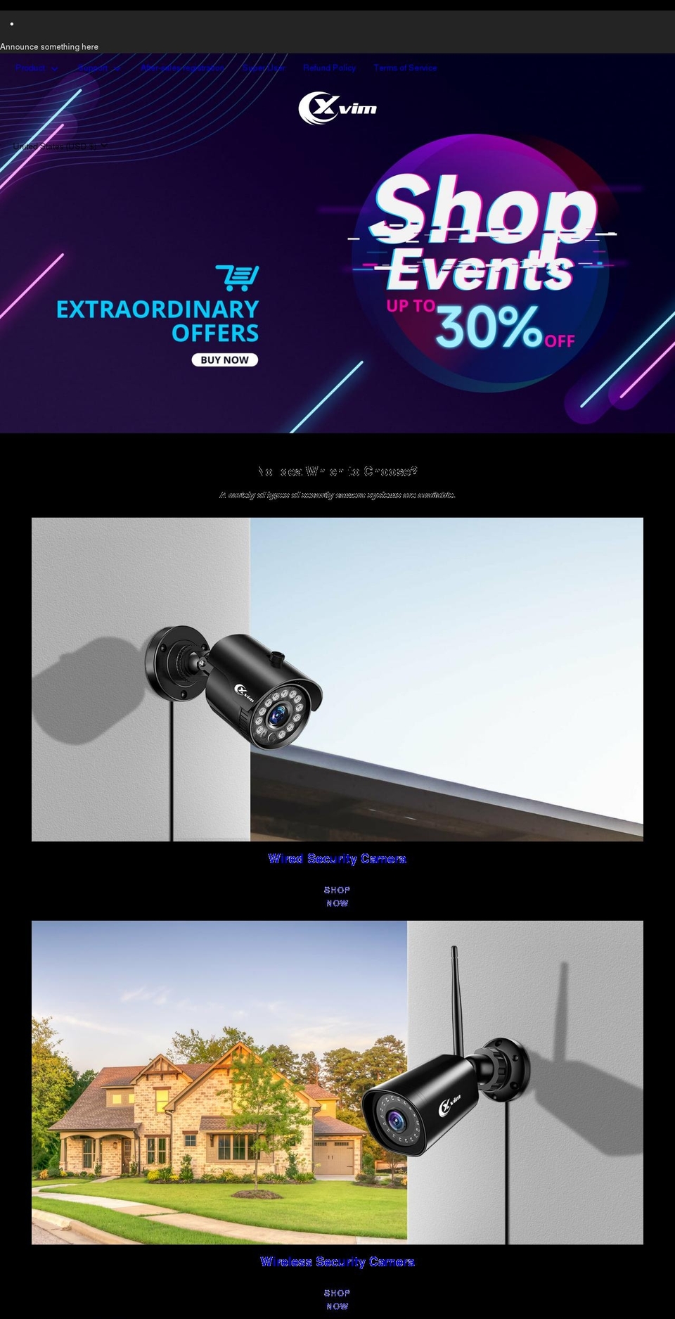 xvimtech.com shopify website screenshot