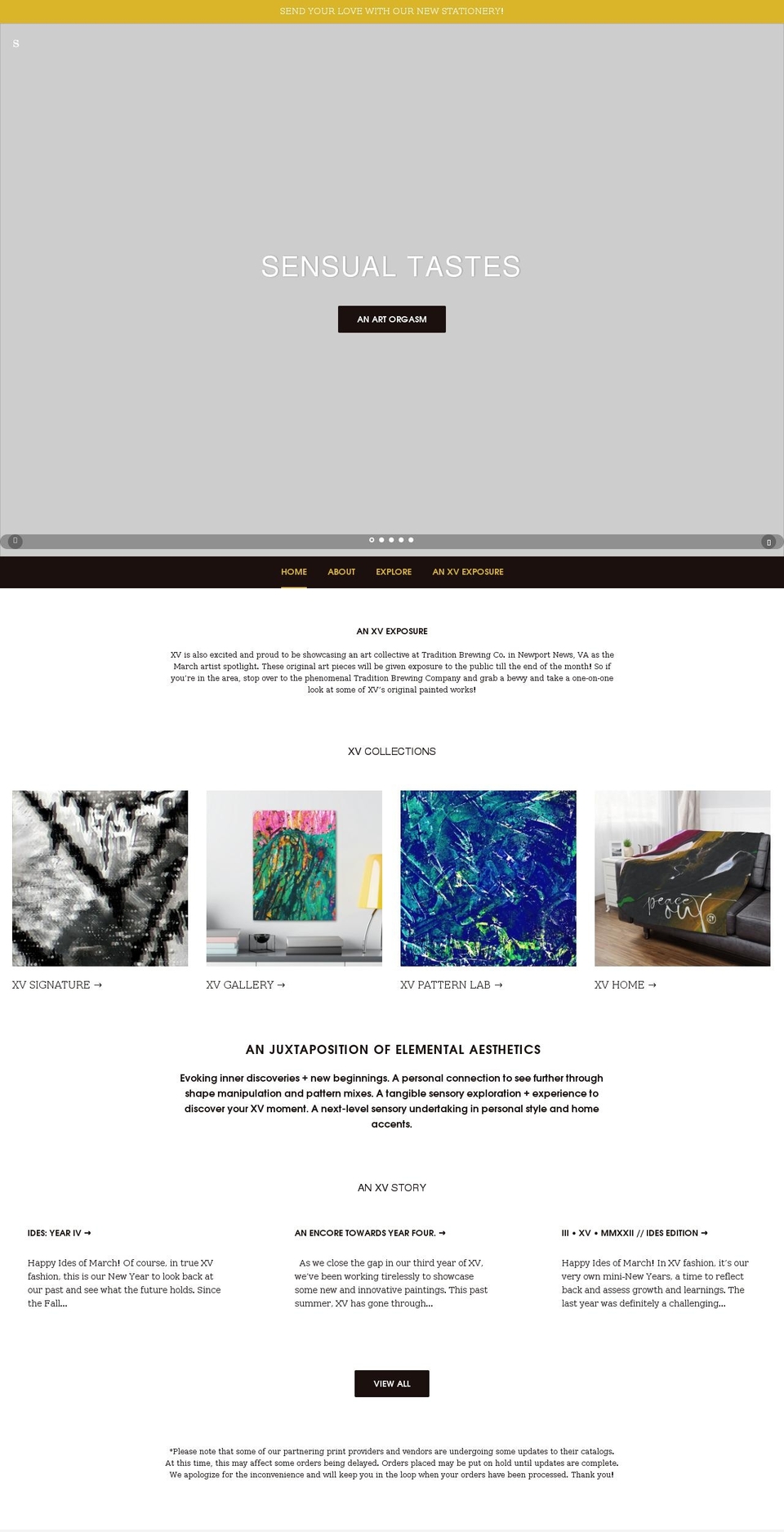 xvitaldesigns.com shopify website screenshot