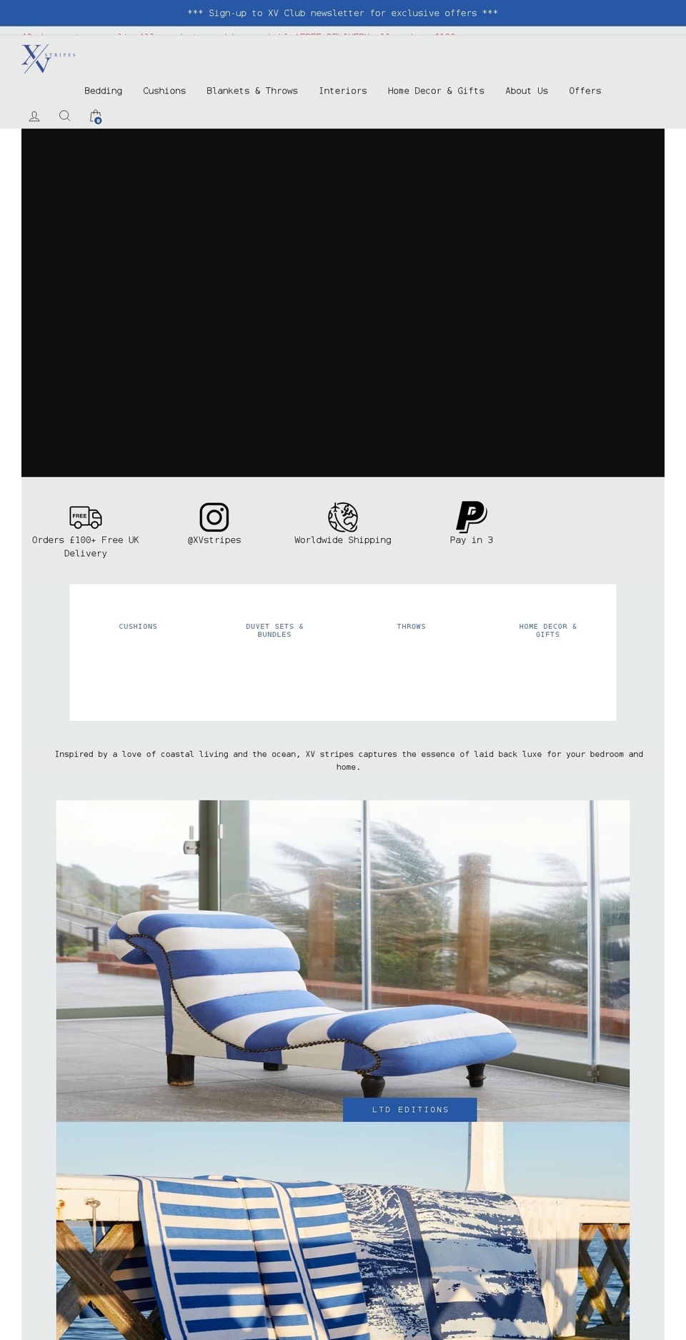 xvstripes.com shopify website screenshot