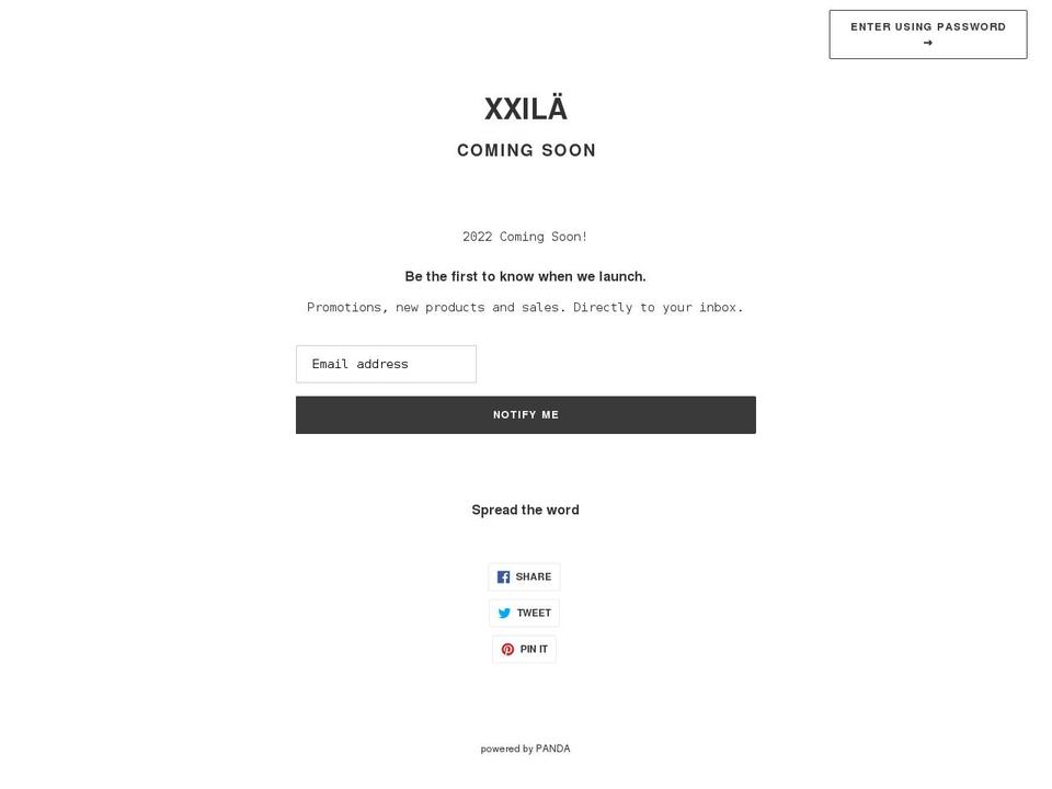 xxi.la shopify website screenshot