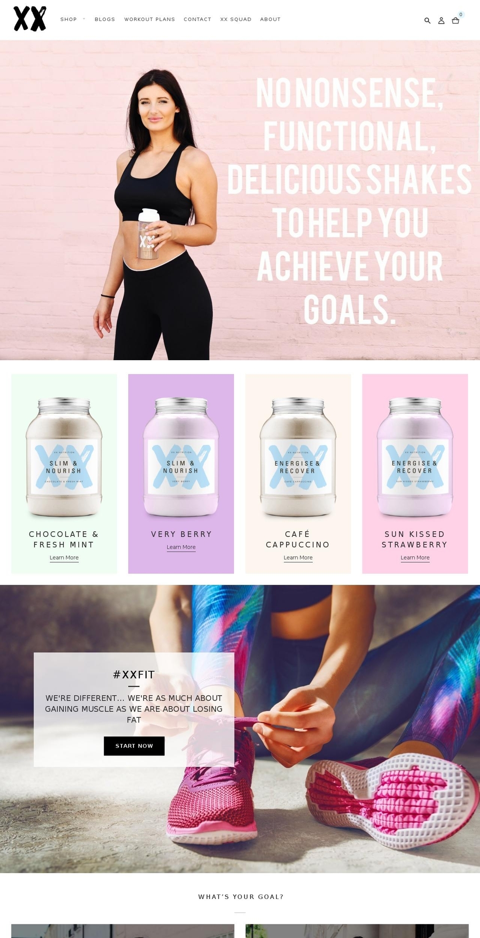 xxnutrition.co.uk shopify website screenshot