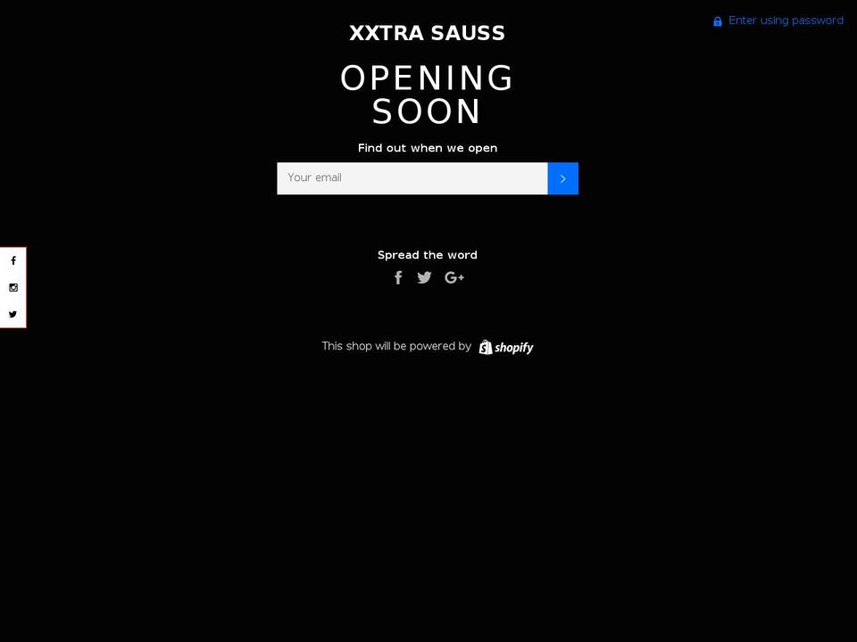 xxtrasauss.com shopify website screenshot