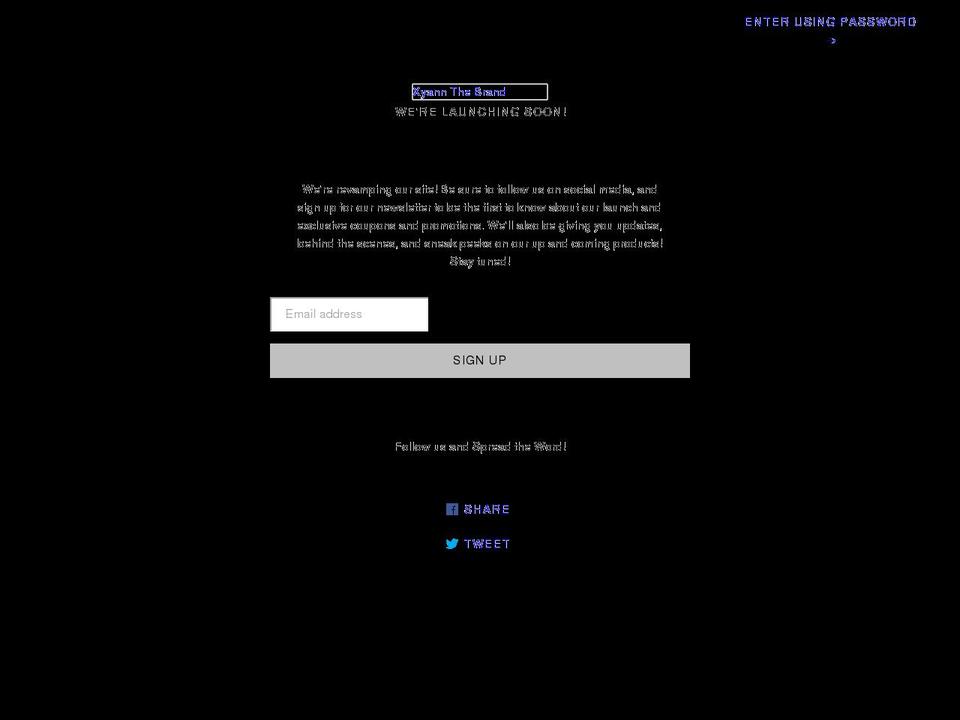 xyannthebrand.com shopify website screenshot
