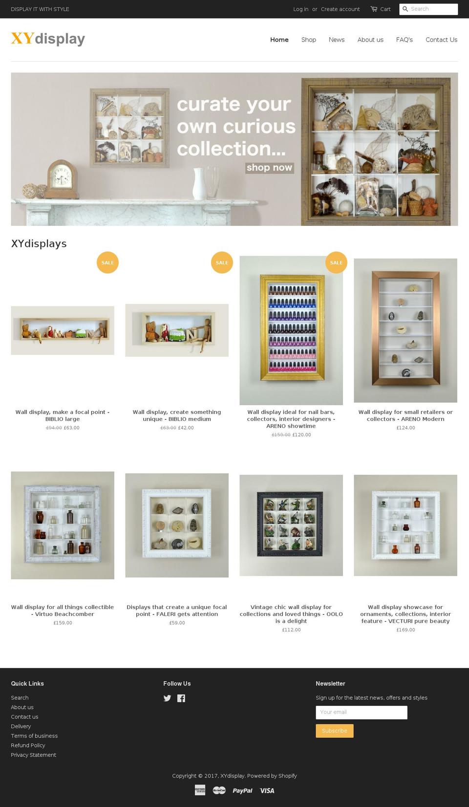 xydisplay.com shopify website screenshot