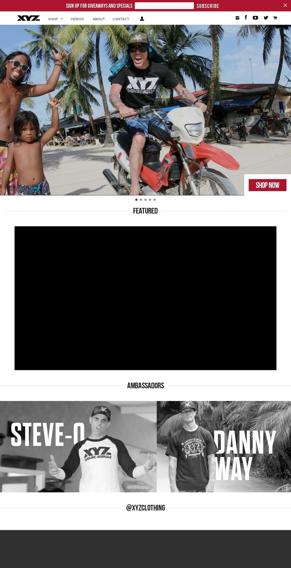 xyzsk8boarding.xyz shopify website screenshot