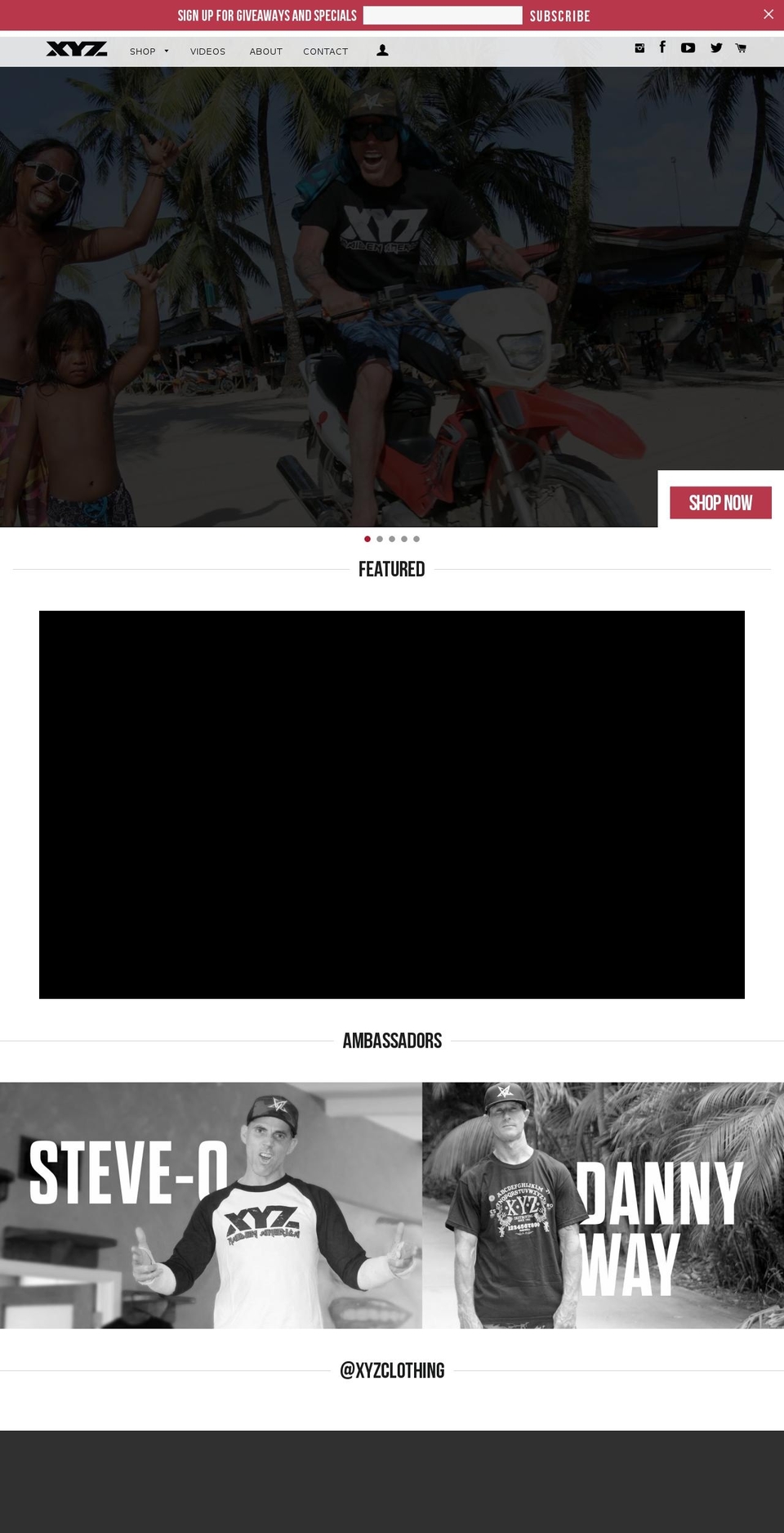 xyzworldwide.xyz shopify website screenshot