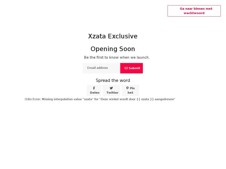 xzata.com shopify website screenshot