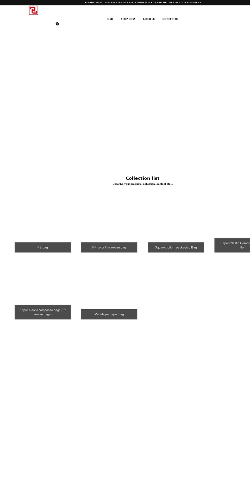 xzpackaging.com shopify website screenshot