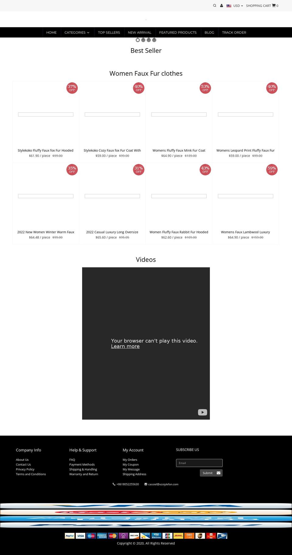 xzstylefan.com — Shopify storefront screenshot