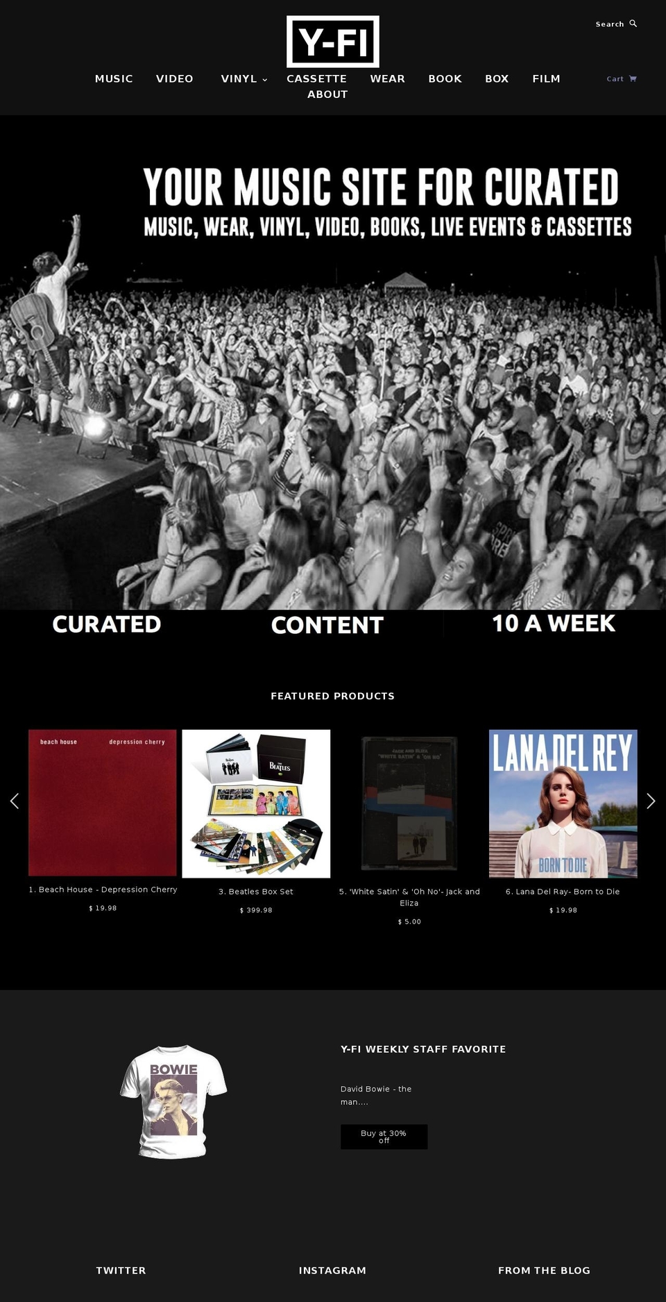 y-fimusic.com shopify website screenshot