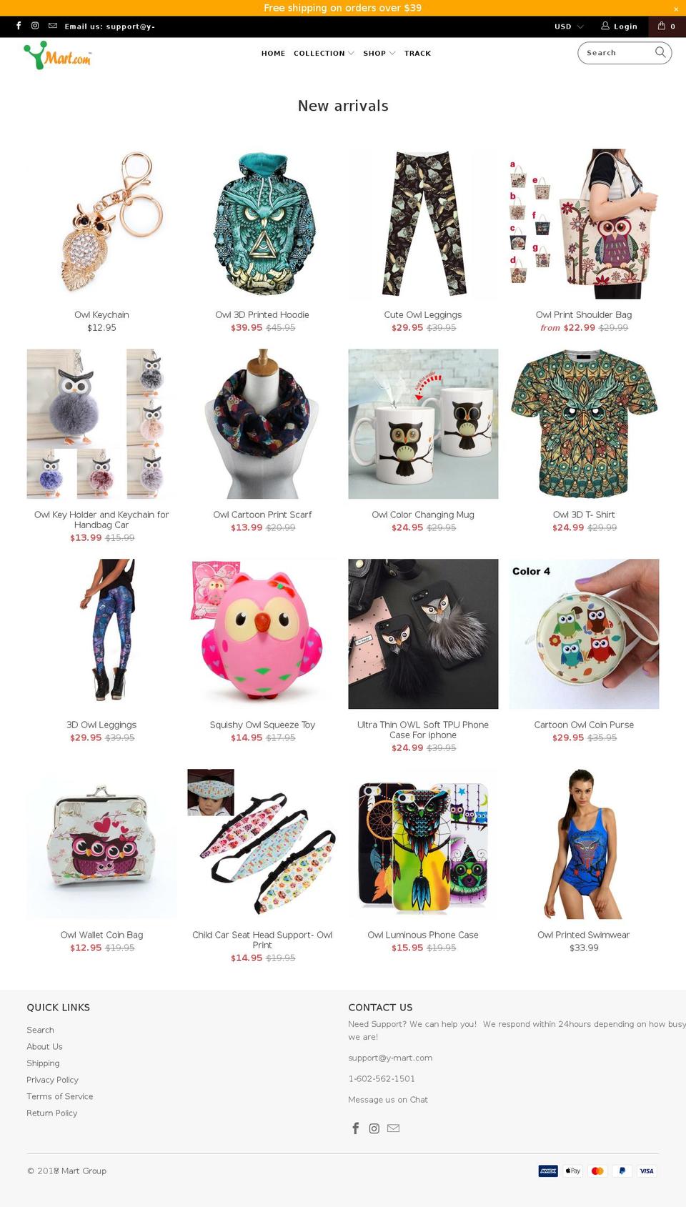 y-mart.com — Shopify storefront screenshot
