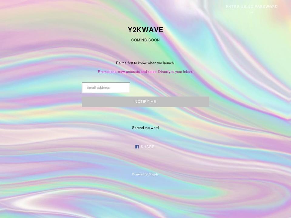 y2k.shop shopify website screenshot