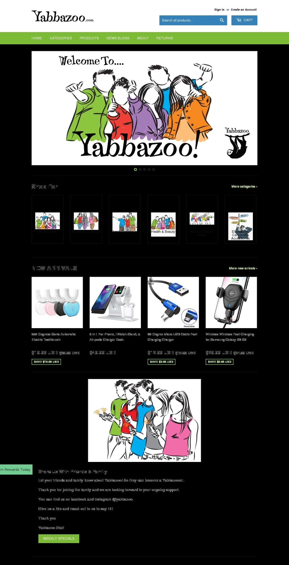 yabbazoo.com — Shopify storefront screenshot