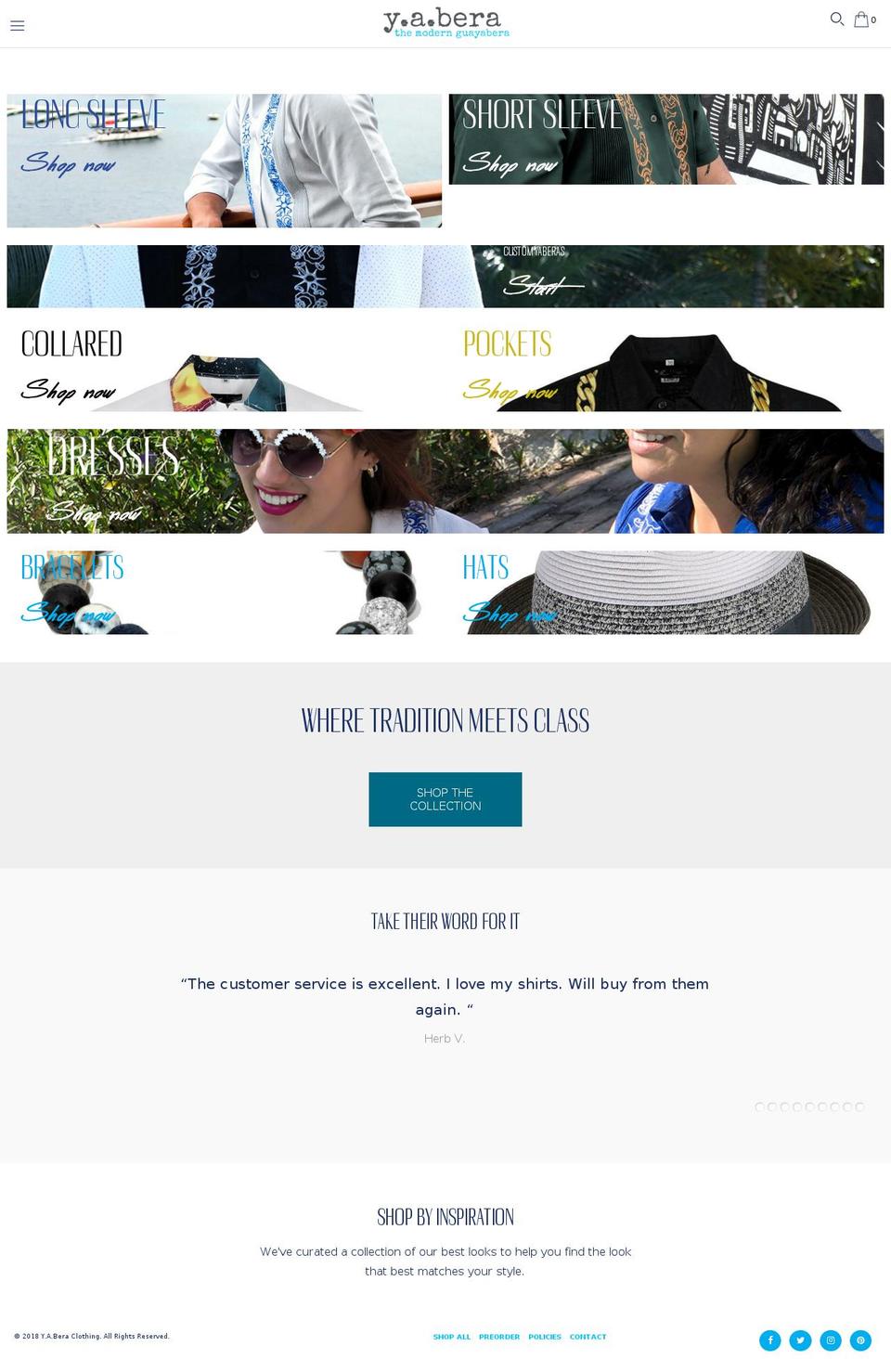 Test Theme Shopify theme site example yaberaclothing.com