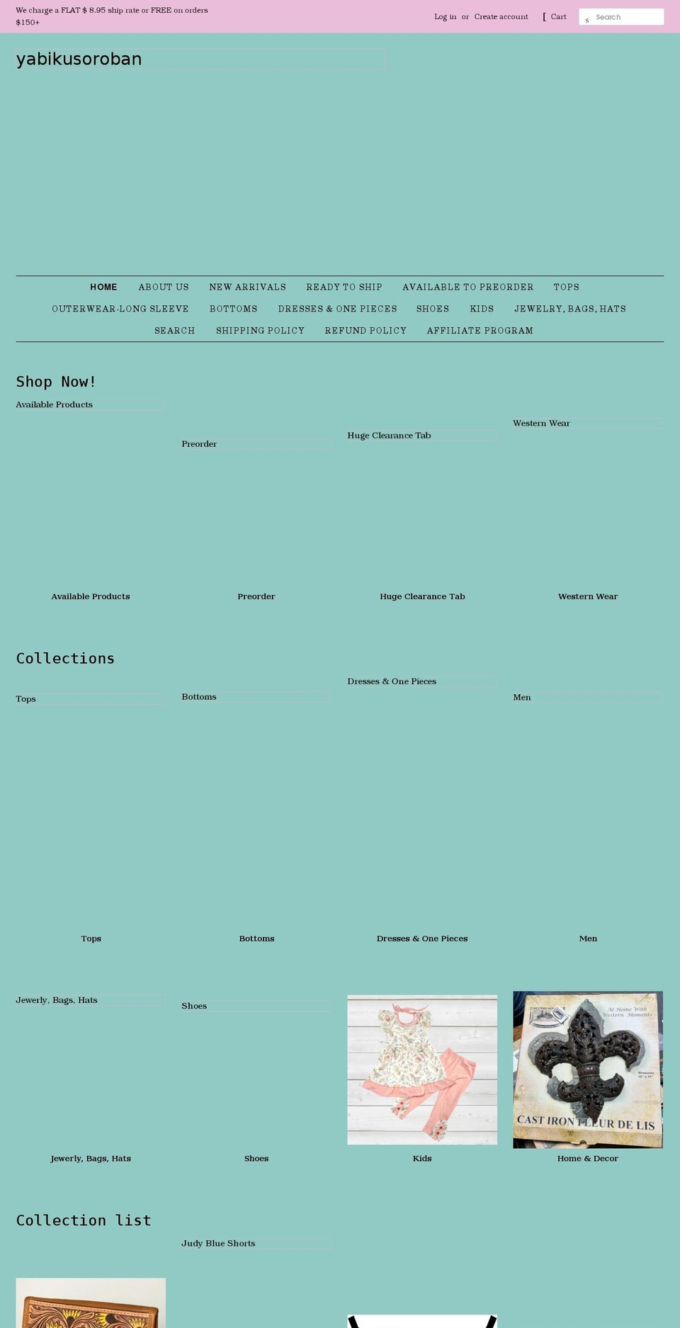 yabikusoroban.com shopify website screenshot