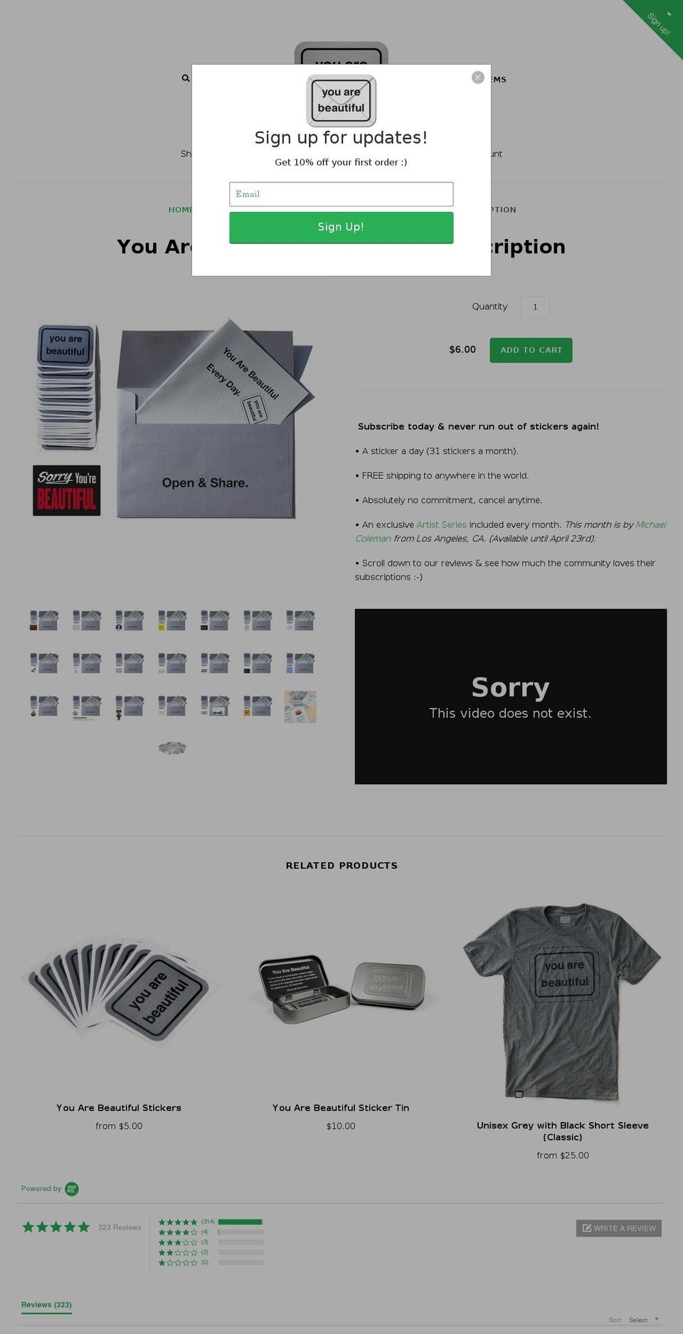 yabsticker.com shopify website screenshot