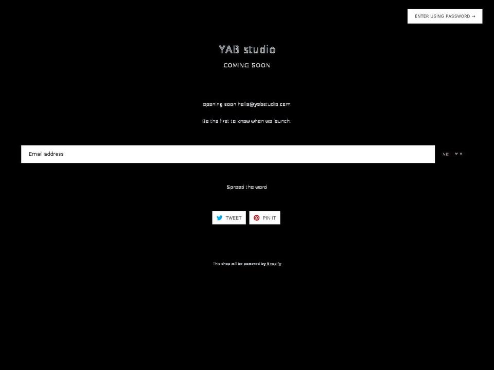 yabstudio.com — Shopify storefront screenshot