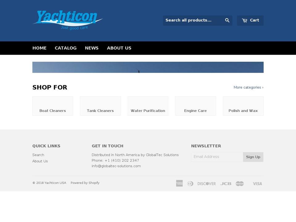 yachticonusa.com — Shopify storefront screenshot