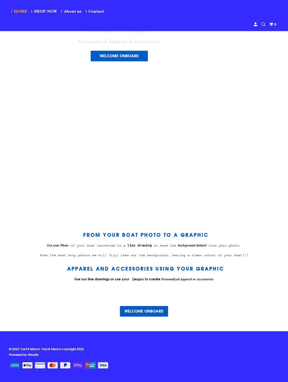 yachtmerch.com shopify website screenshot