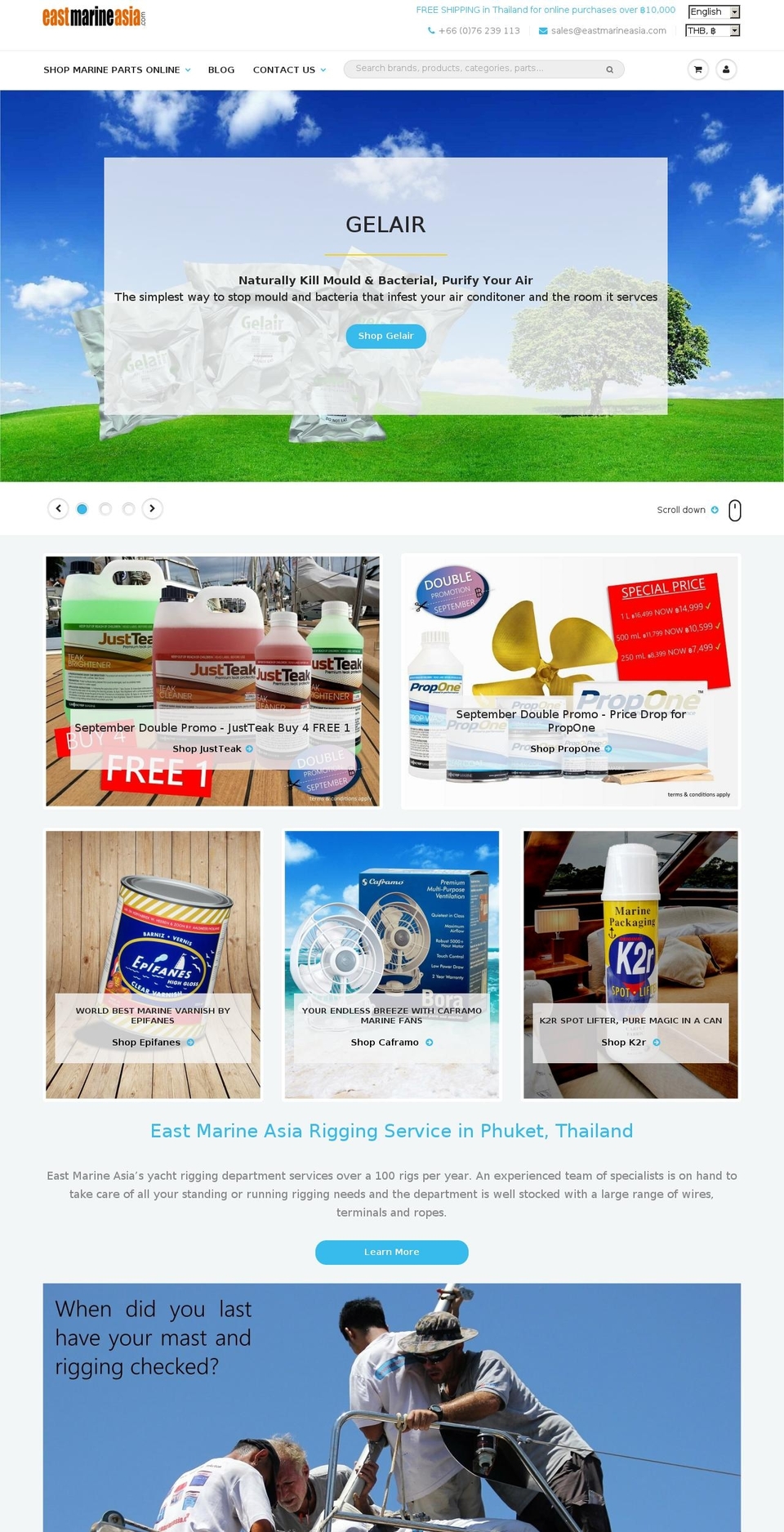 yachtpartsasia.com shopify website screenshot