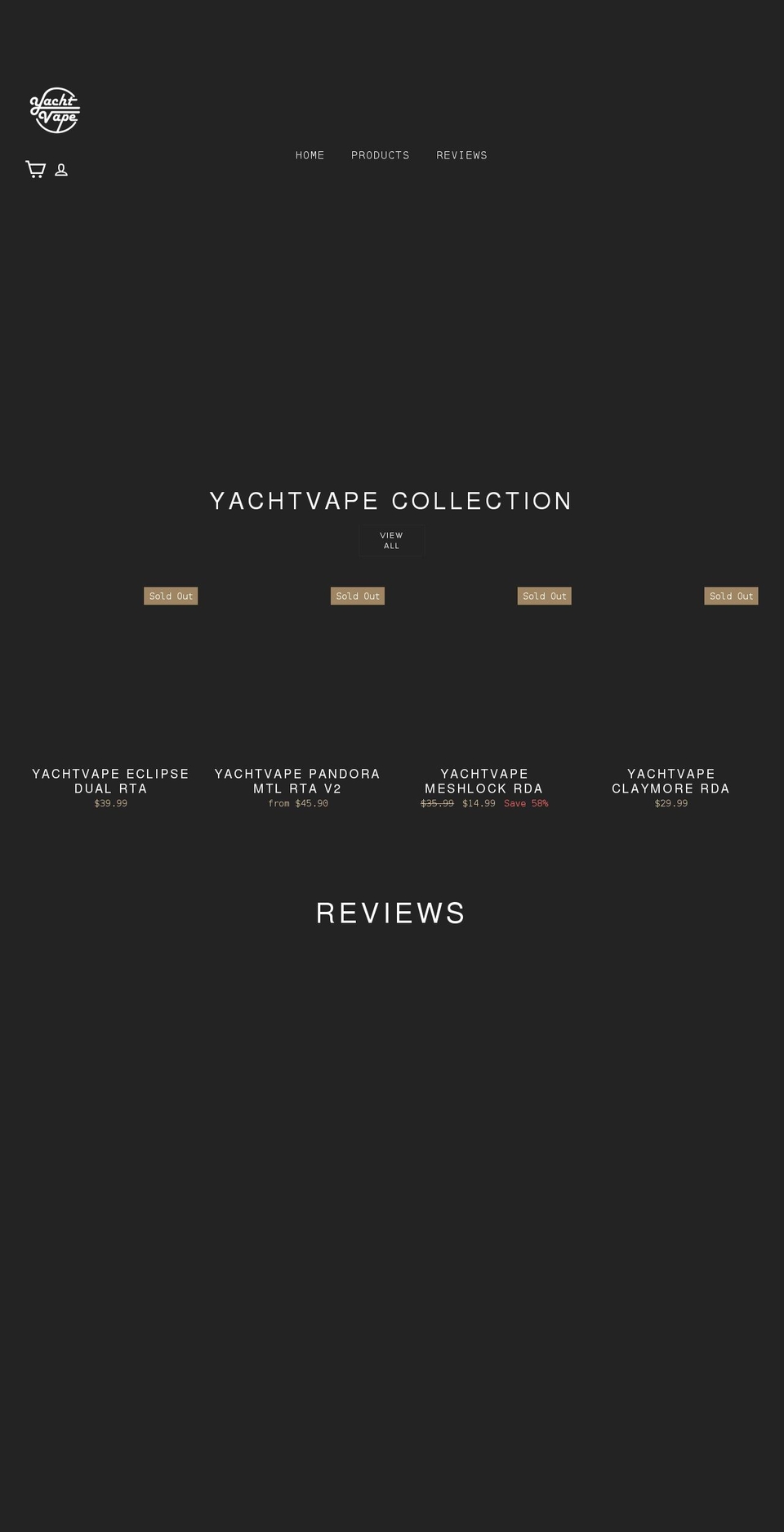 yachtvape.store shopify website screenshot