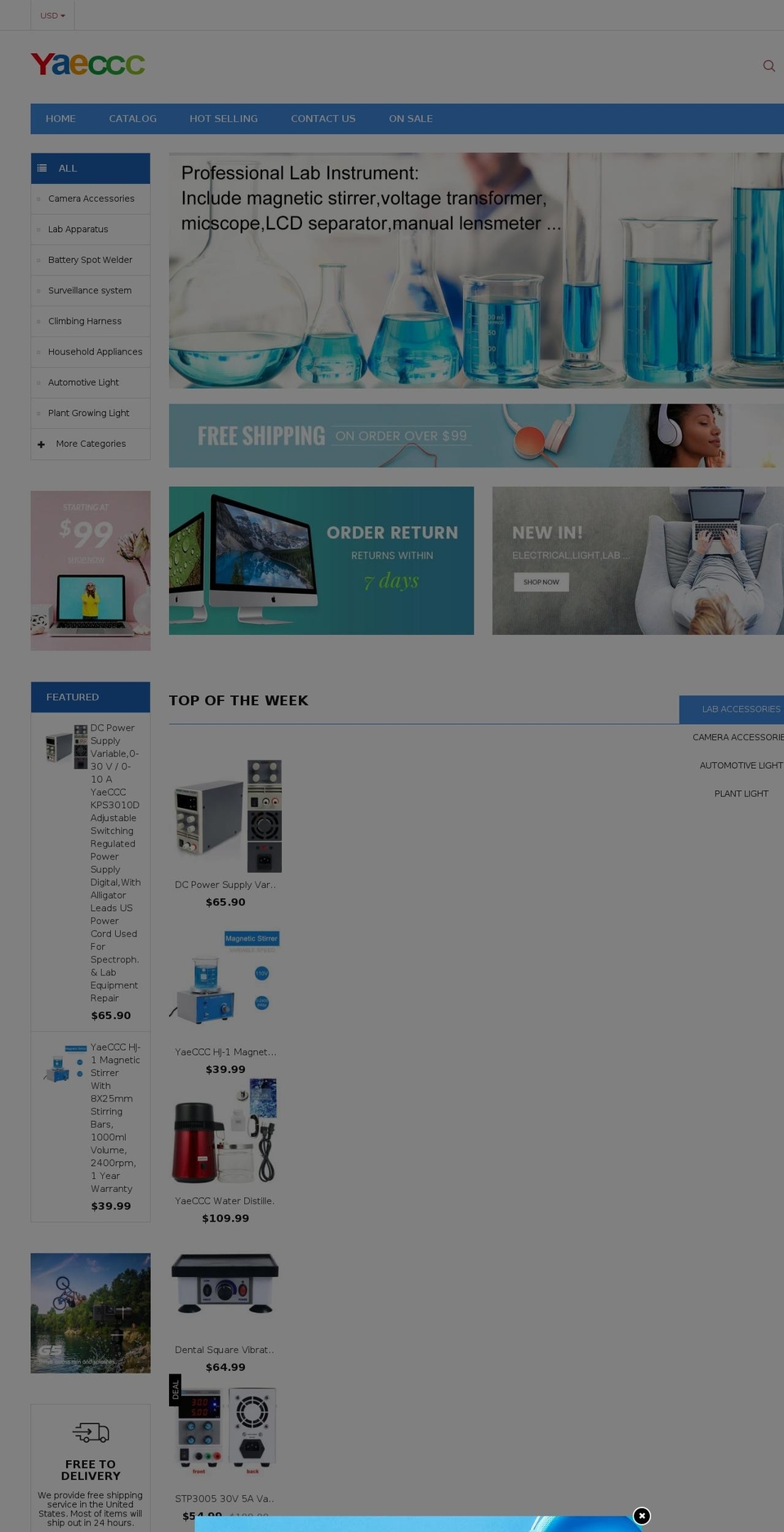 yaeccc.com — Shopify storefront screenshot