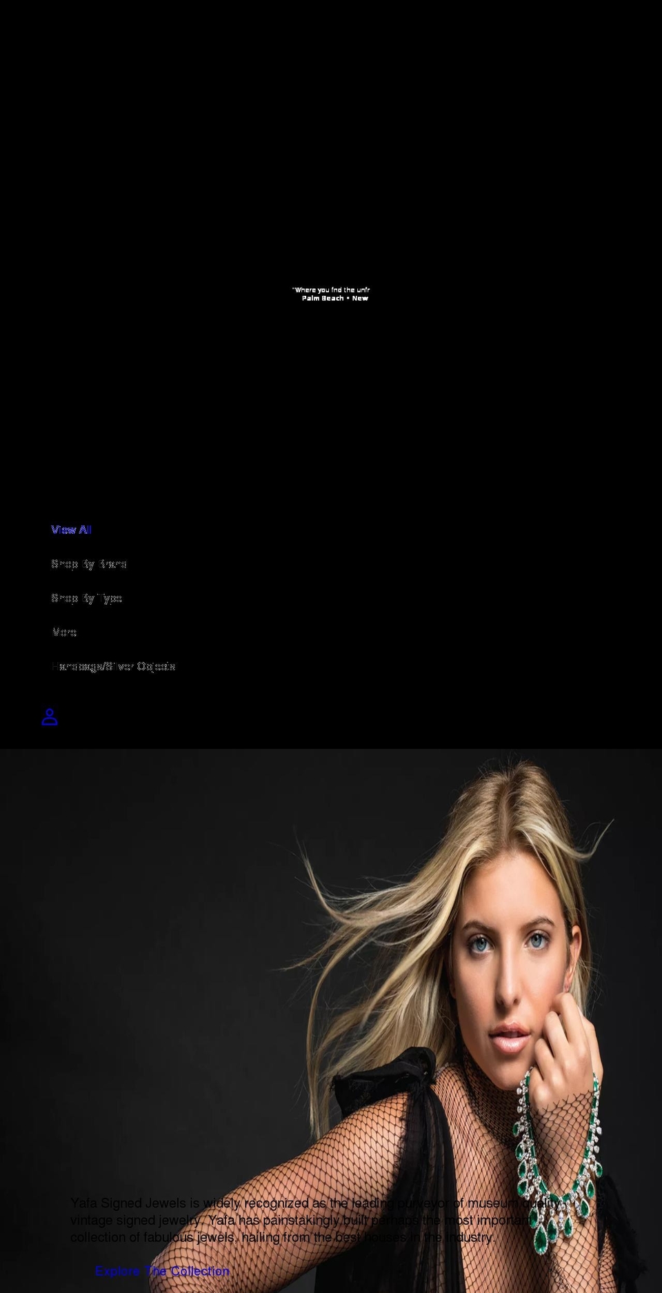 yafasignedjewels.com shopify website screenshot