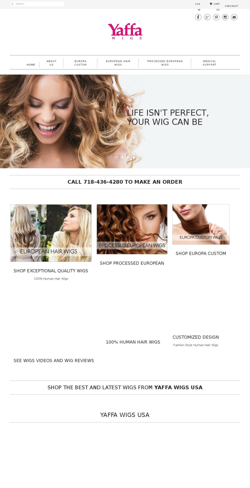 yaffawigsusa.com shopify website screenshot