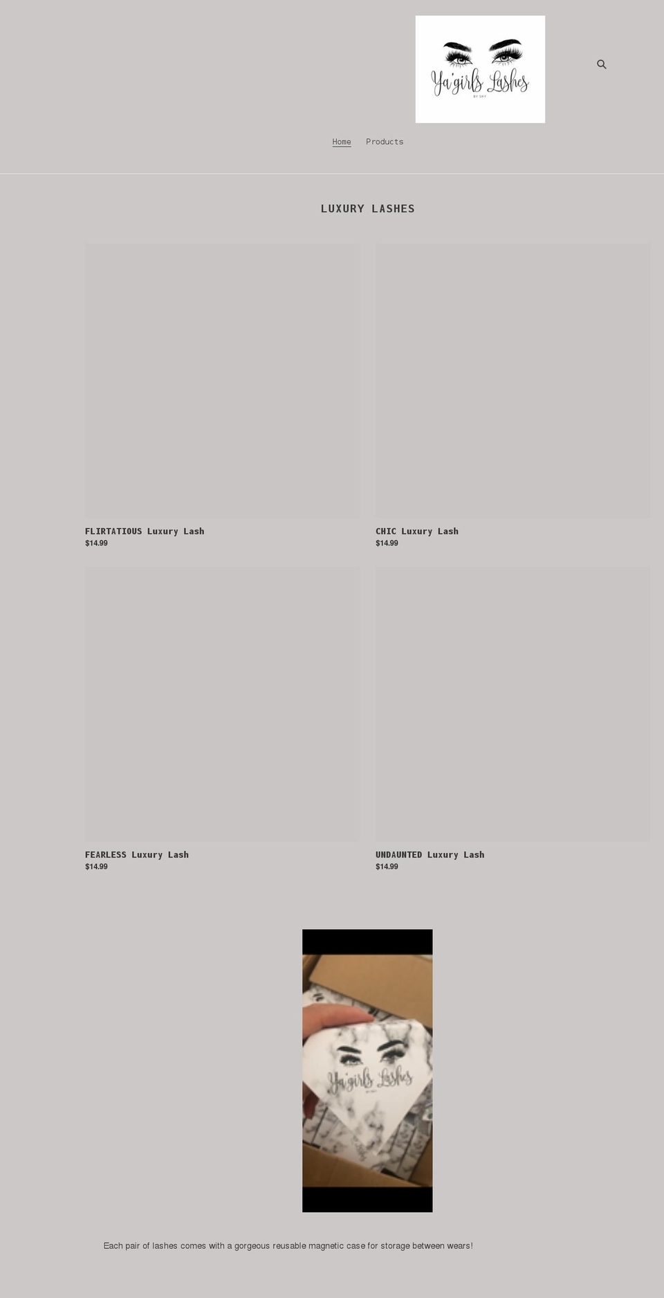 yagirlslashes.com shopify website screenshot