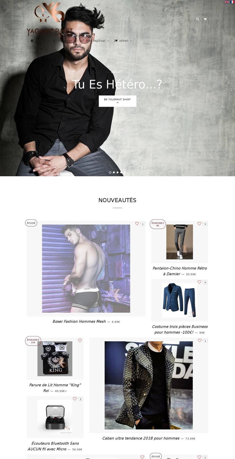 yagshop.net shopify website screenshot