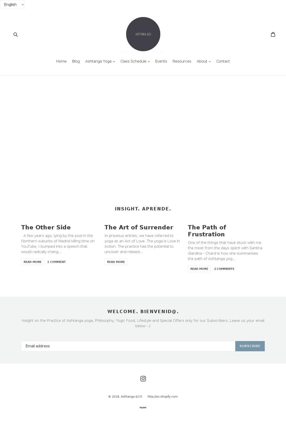yagueyoga.com — Shopify storefront screenshot