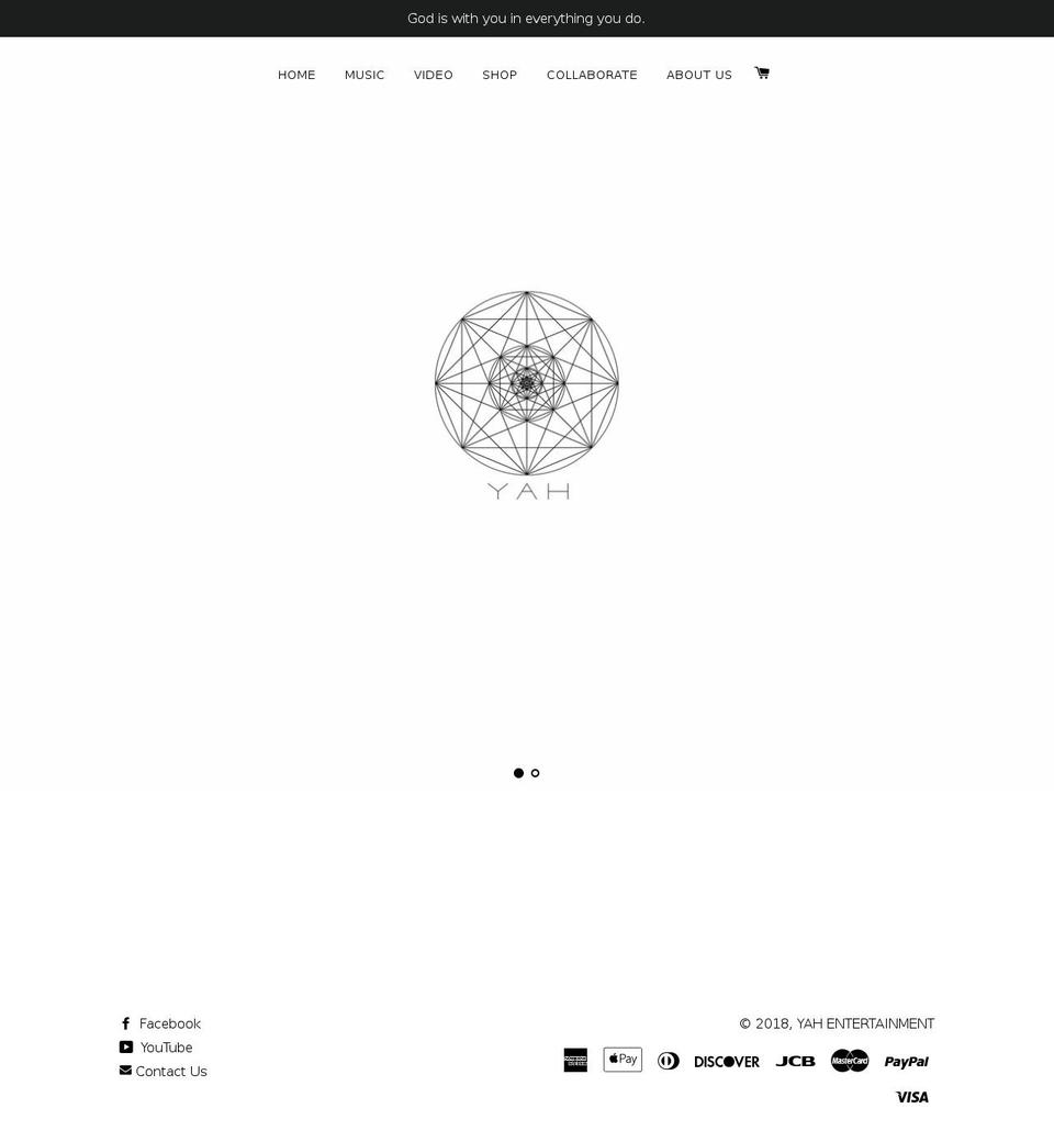 yahentertainment.com shopify website screenshot